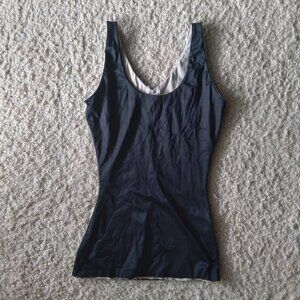 Assets Red Hot Label by Spanx Black Beige Shapewear Flipside Firmers 4-Way Tank